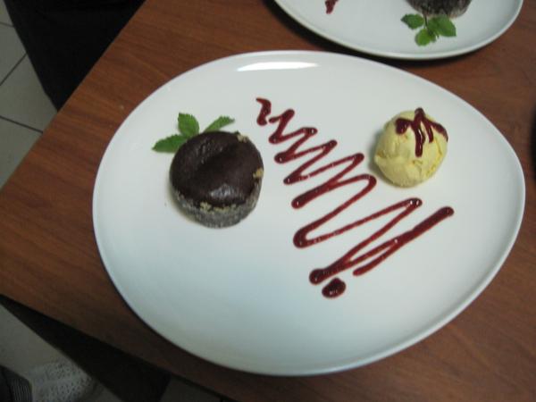 шоколадный фондан