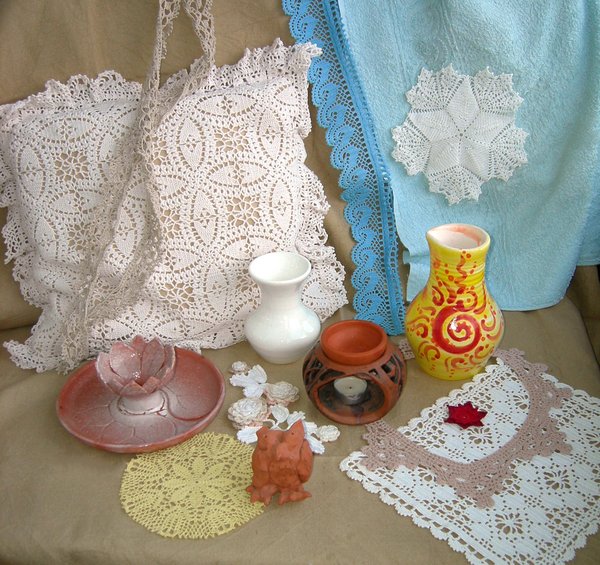 Для работы с детьми. От простого к сложному. Вязание крючком и работа с глиной в разных техниках.